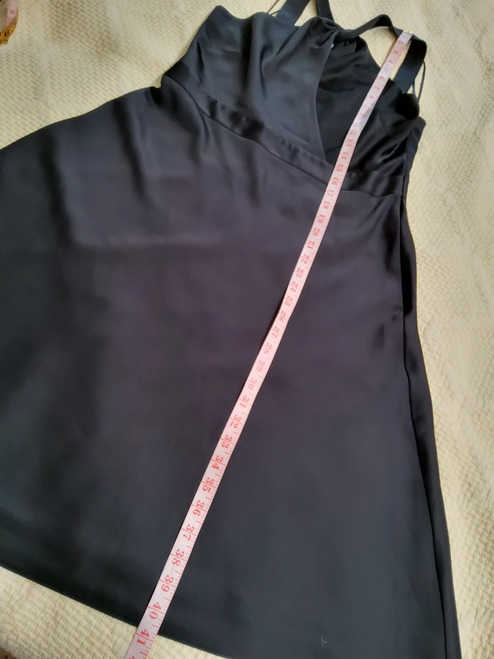 J.Crew Satin Black Halter Midi Dress Size 14